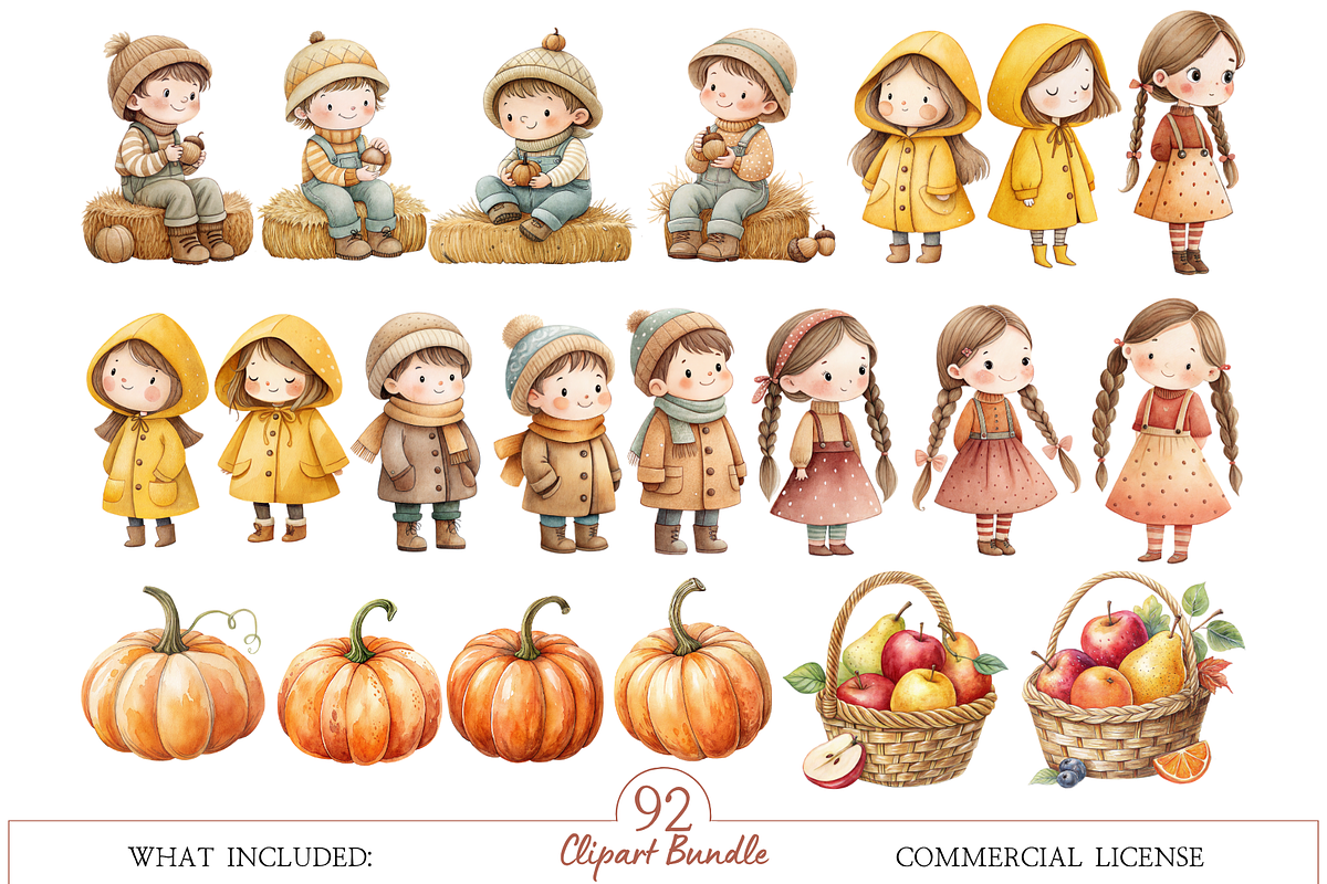 Whimsical Halloween Clipart, a Decorative Illustration by MockupWizard (Photo 4 of 8)