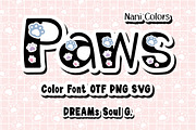 Paws Nani Colors OTF PNG SVG, a Symbol Font by DREAMs Soul G. (Thumbnail 1 of 5)