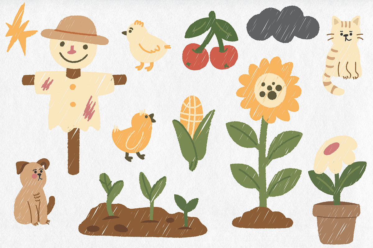 Farm & Garden Friends illustrations, an Object Illustration by Aleks.Flaks (Photo 11 of 13)
