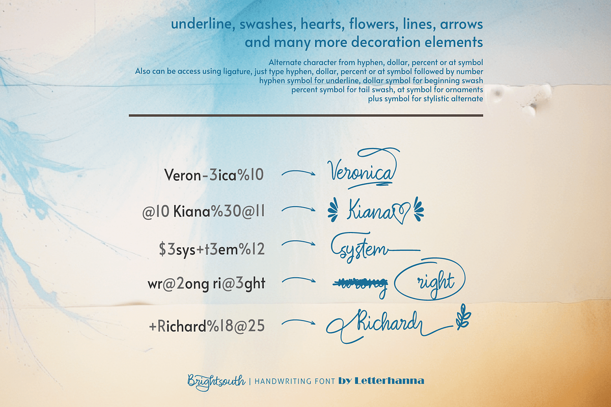 Brightsouth Font, a Handwritten Font by Letterhanna Studio (Photo 13 of 20)