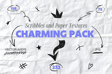 Charming Pack Scribble Paper Texture
