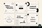 Positive Quotes Social Media Kit, a Social Media Template by Clairee Design Studio (Thumbnail 2 of 7)