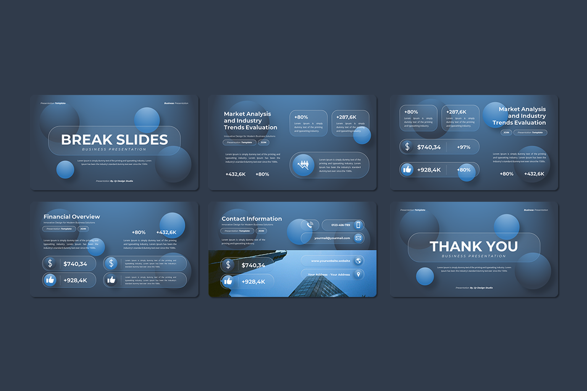 Morph Glass - Business Google Slides, a Presentation Template by QR Design Studio (Photo 3 of 3)