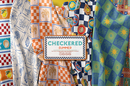 Checkered Summer, a Pattern Graphic by MSNTY STUDIOX