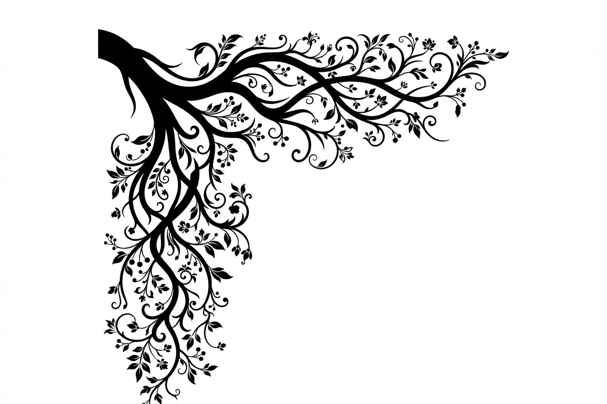 50 Tree Branch Corner Silhouette, a Decorative Illustration by Amazin_art (Photo 15 of 27)