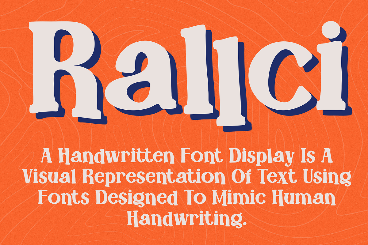 Rallci - Handwritten Display Font preview 4