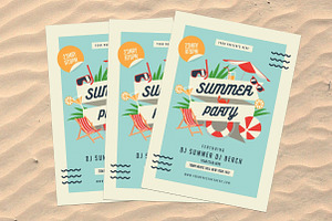 Summer Party Flyer, a Design Template by fashionaddict