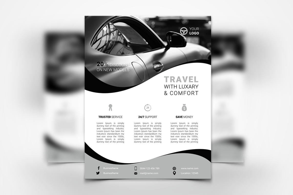 200+ Premium Flyers Bundle 99% OFF, a Flyer Template by UNIK Agency (Photo 17 of 66)