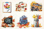 Autumn Back to School Clipart, an Illustration by Dream Creation (Thumbnail 4 of 6)