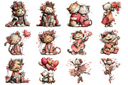 Whimsical Cats Valentine's Day, an Illustration by Design Market (Thumbnail 2 of 5)