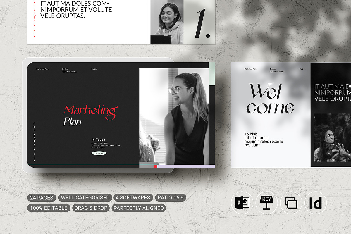 Marketing Plan Template, a Presentation Template by WhiteGraphic (Photo 1 of 7)