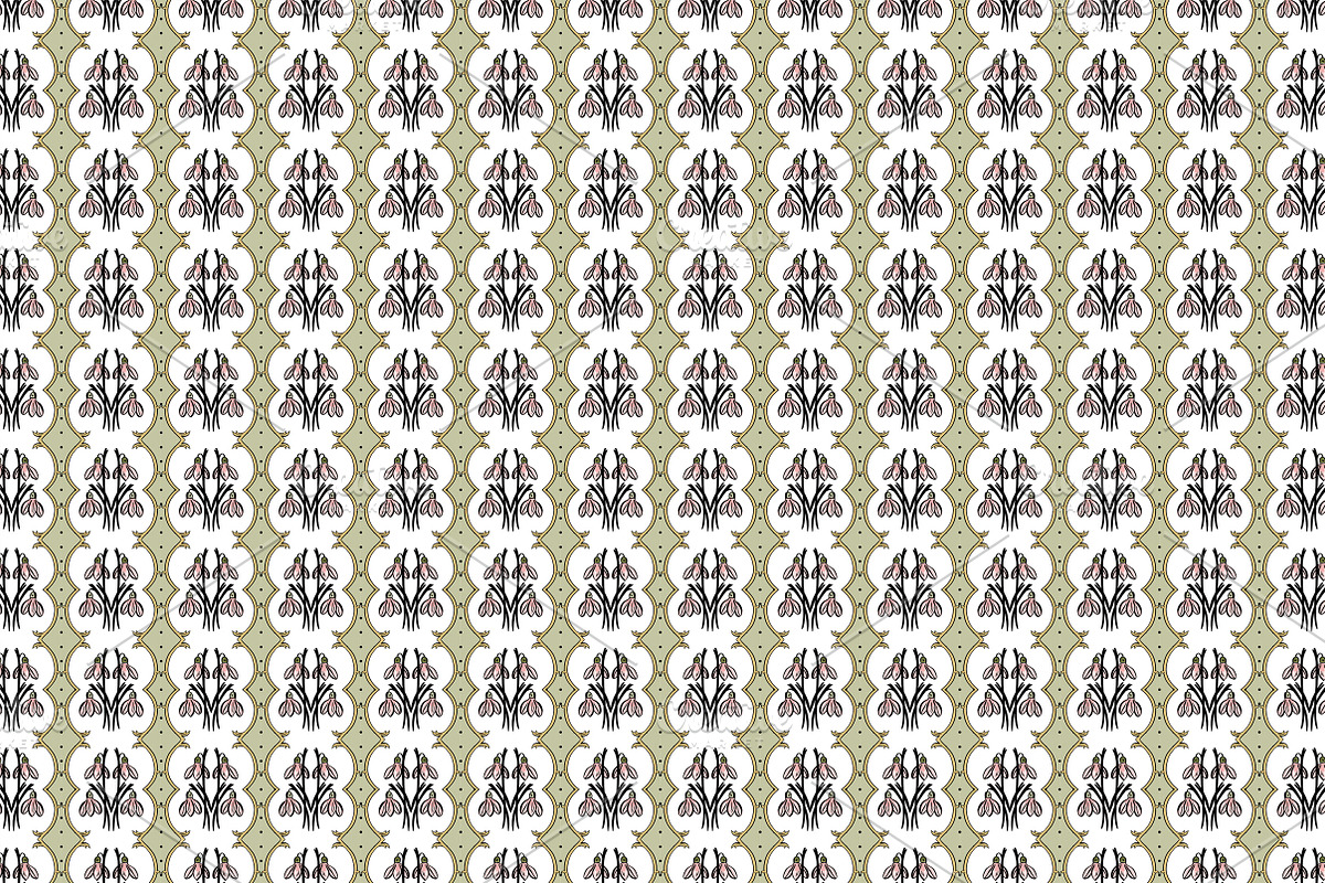 Floral patterns in vintage style, a Pattern Graphic by Lyolya Profitrolya (Photo 4 of 5)