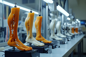 Innovations in prosthetic limb technology at a modern fabrication facility, an Industrial Photo by AlyaAnd