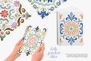 floral folk art motif clipart set, a Decorative Illustration by Patishop Art (Thumbnail 4 of 6)