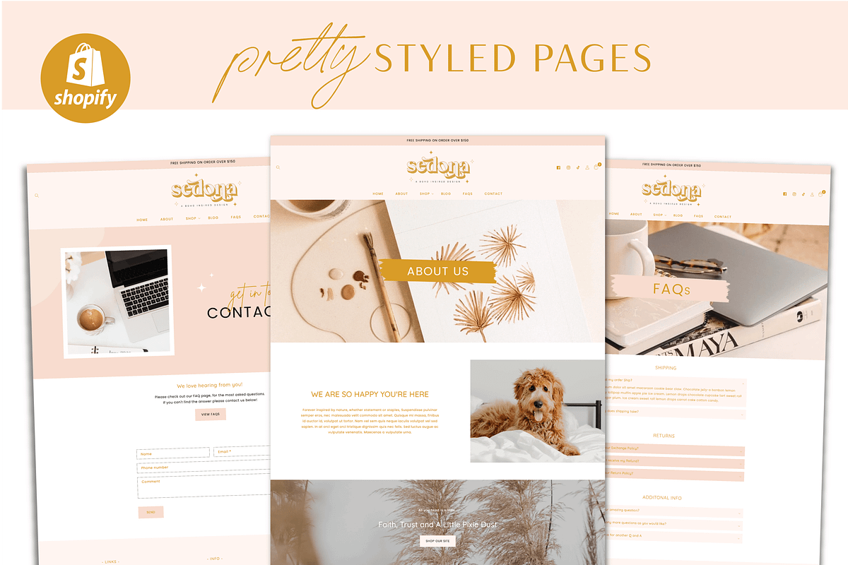 Boho Shopify Theme, a Shopify Template by Macarons and Mimosas (Photo 5 of 10)