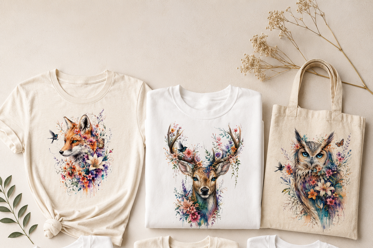 Floral animal clipart, an Object Illustration by HeavensStar (Photo 3 of 7)