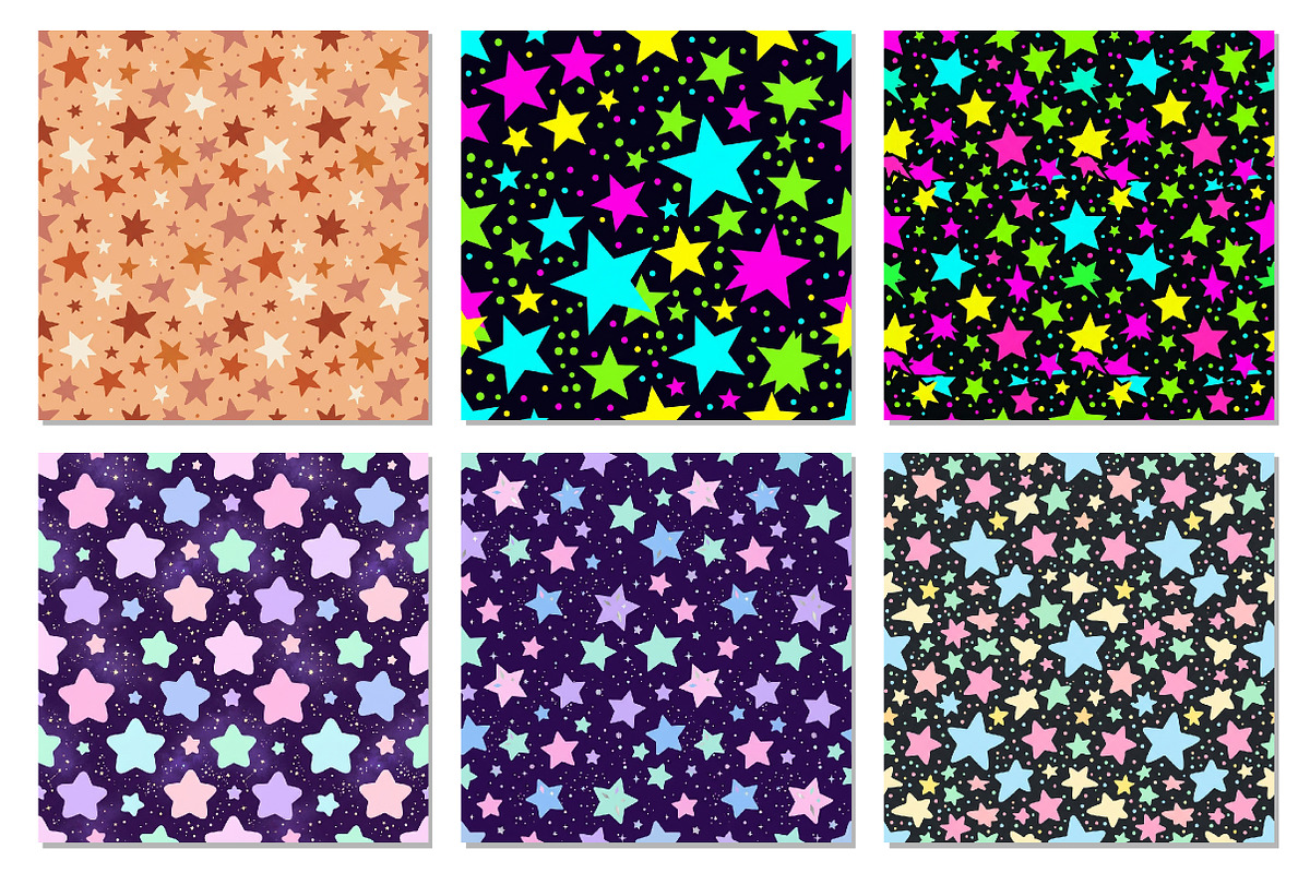 Pastel Star Seamless Pattern Bundle, a Pattern Graphic by Dream Creation (Photo 4 of 6)
