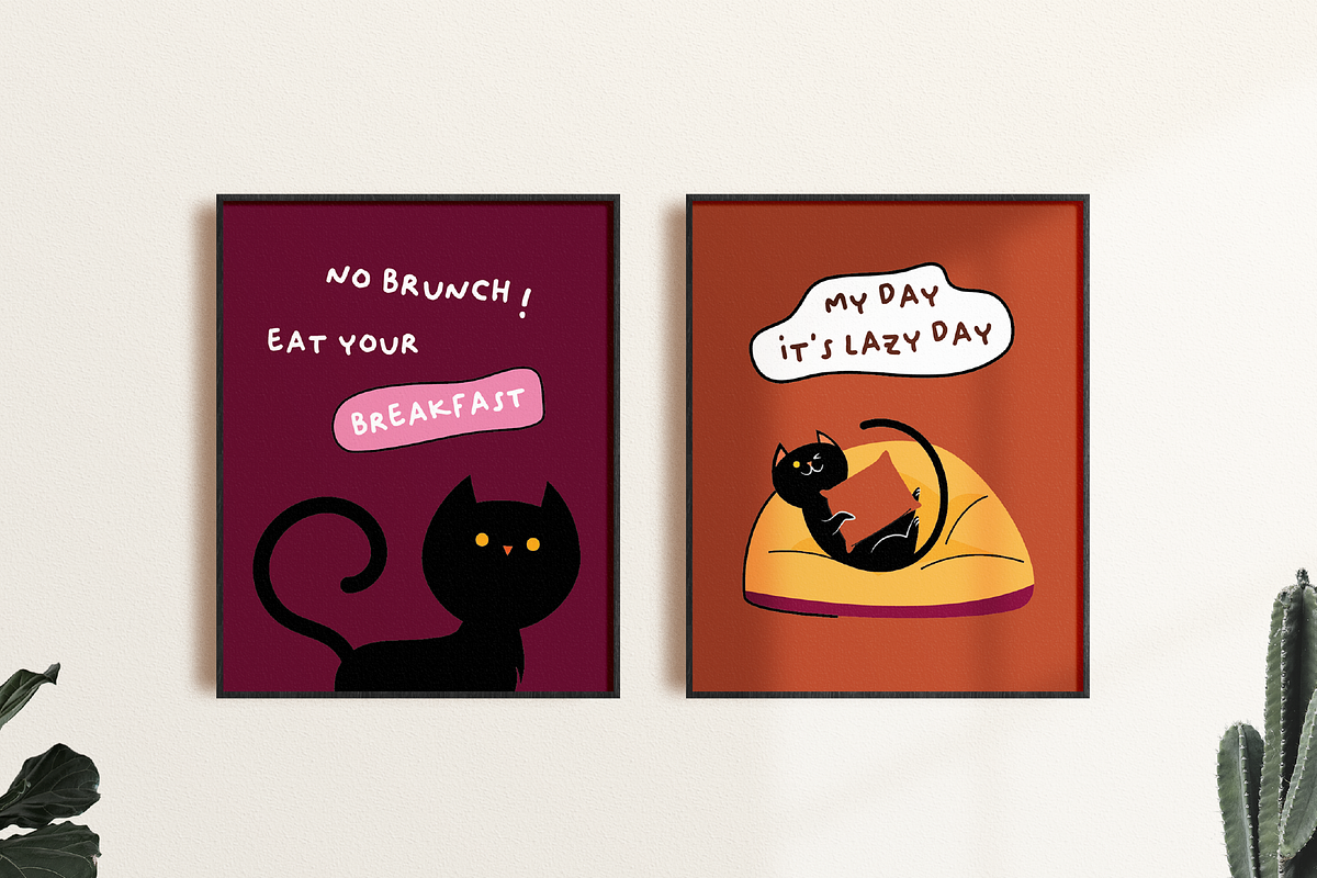 Cat Lovers Quotes Poster Wall Art, an Object Graphic by digitalsbydepi (Photo 7 of 8)