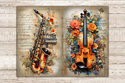 Musical Instruments Printable Paper, an Object Illustration by GlamArtZhanna (Thumbnail 2 of 9)