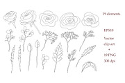 Dusty rose and herbs. Watercolor, an Illustration by Alena Kurian (Thumbnail 6 of 7)