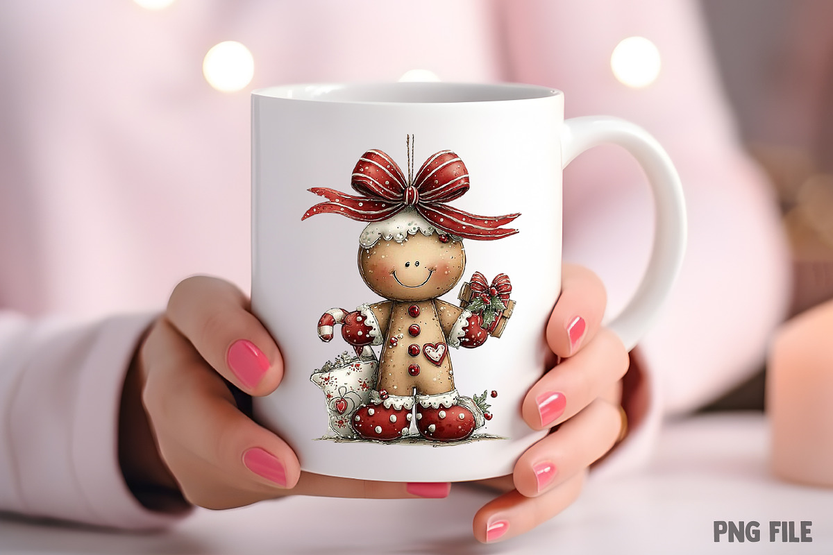 Sweet Watercolor Gingerbread Png, an Illustration by Craft Nest (Photo 6 of 6)