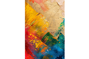 Vibrant Colorful Acrylic Paint, an Illustration by Lermont51