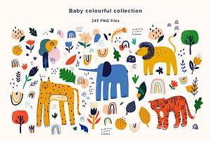 Baby colourful collection, an Animal Illustration by MoleskoStudio