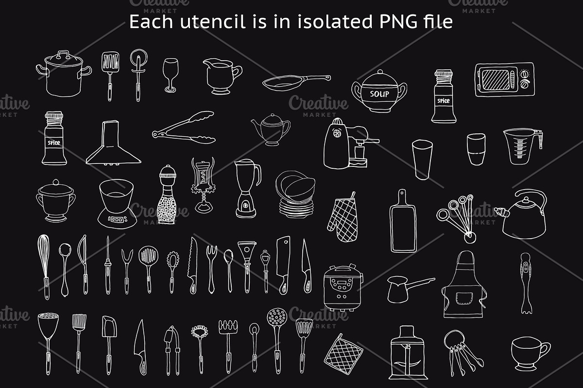 Kitchen accessories collection, an Object Graphic by Karina.sketch (Photo 4 of 5)