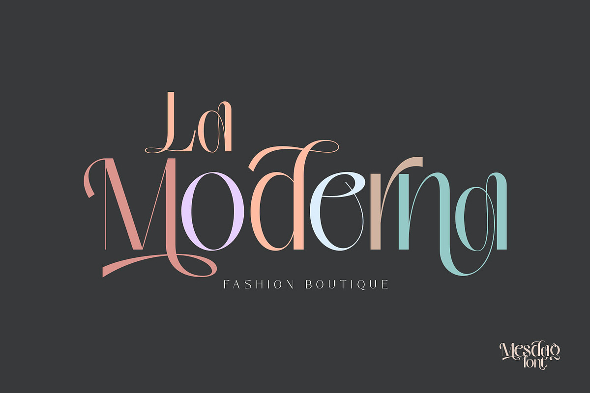 Mesdag Font - unique and chic family, a Sans Serif Font by creativemedialab (Photo 4 of 14)