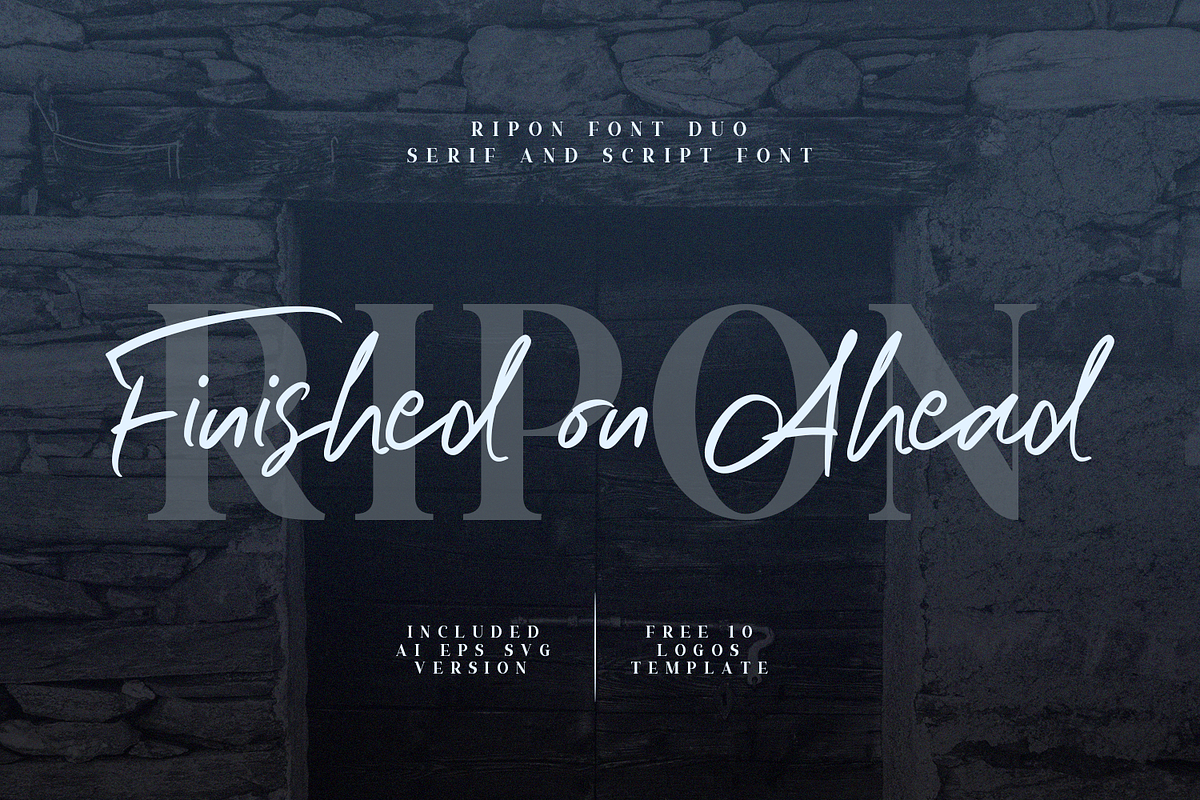 NEW! Ripon Font Duo + Bonus