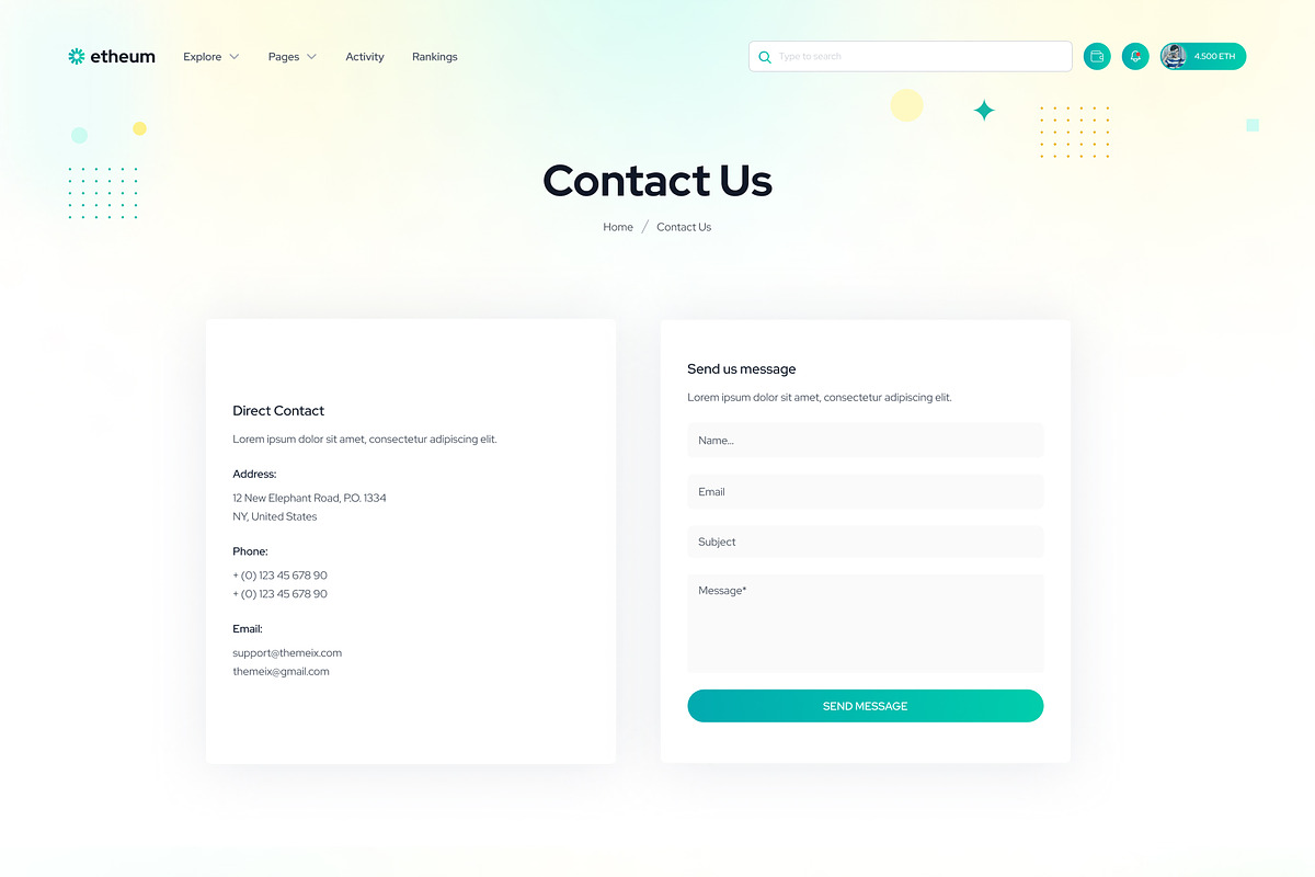 Etheum - NFT Marketplace Figma UI, an UI Kit Template by Themeix (Photo 24 of 28)
