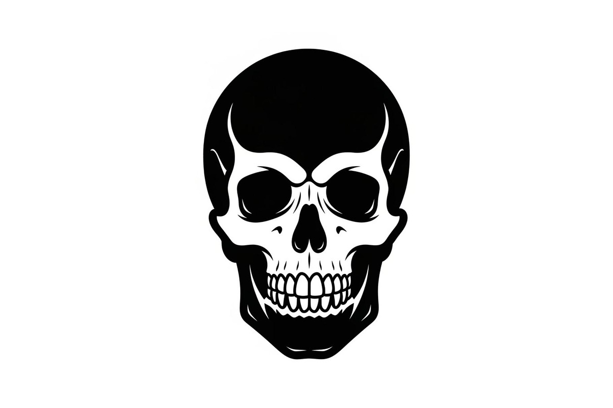 Skull & Crossbones Silhouette Vector, an Illustration by jahid234 (Photo 48 of 51)