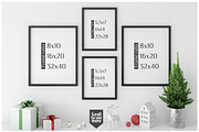 Christmas Frame Mockup Bundle, a Print Template by Yuri-U (Thumbnail 3 of 19)