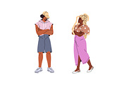 Stylish African American people set, a Person Illustration by PaperTrident (Thumbnail 2 of 9)