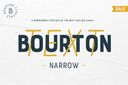 60% OFF Bourton Text Narrow Typeface, a Sans Serif Font by Kimmy Design (Thumbnail 1 of 18)