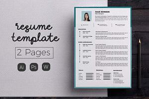 Vol.63 Resume & CV Template