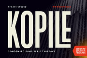 Kopile - Condensed Typeface, a Sans Serif Font by Afkari Studio (Thumbnail 1 of 10)