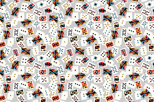 Playing Cards Seamless Patterns