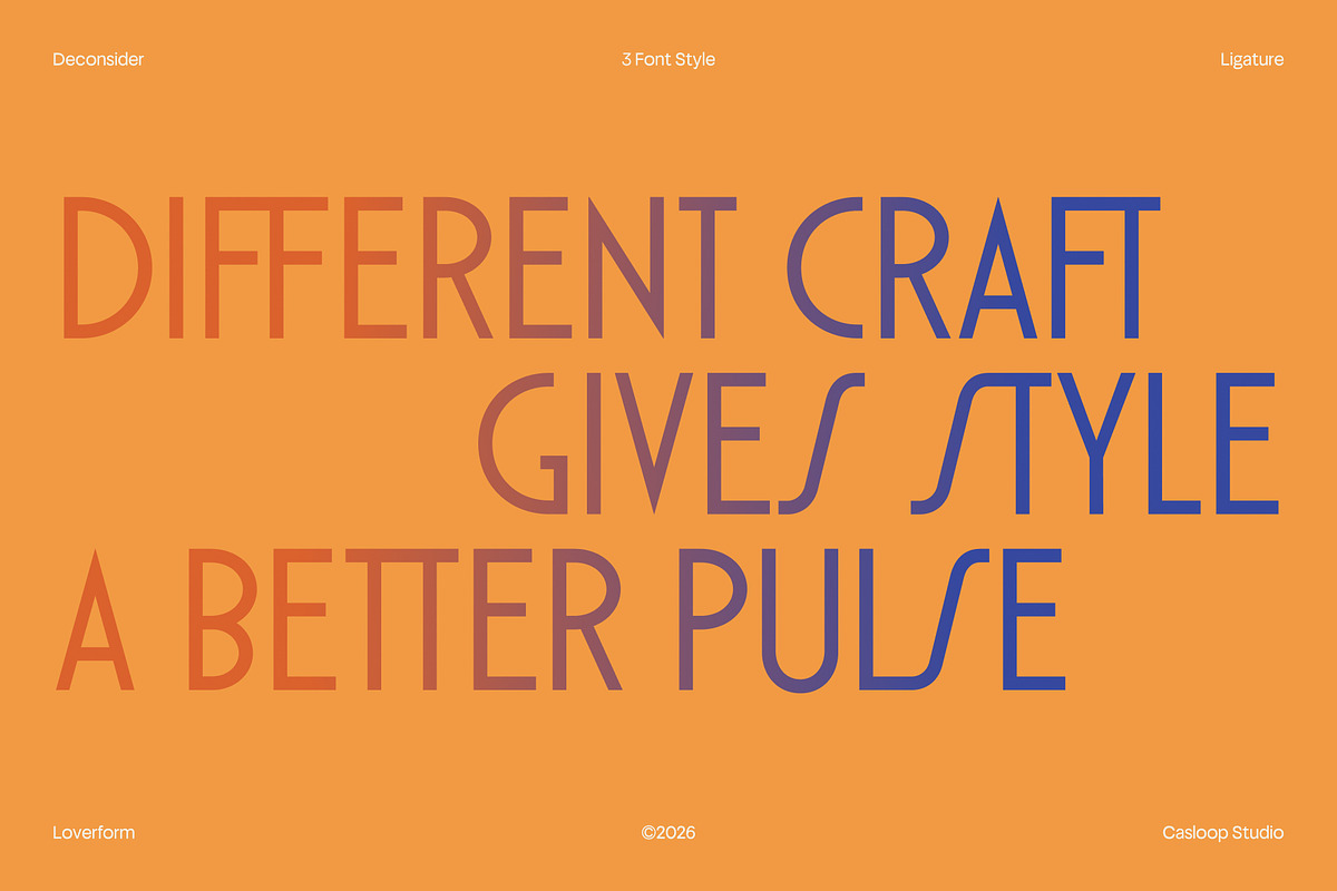 Deconsider – Cafe Display Font, a Sans Serif Font by Casloop Studio (Photo 5 of 10)