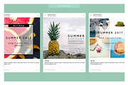 INSTAGRAM TEMPLATE PACK : TROPICAL, a Social Media Template by AtelierCartouche (Thumbnail 2 of 5)