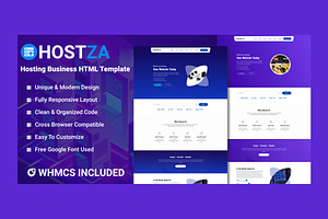 HostZa - Hosting Business Template