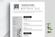Modern Resume CV Template Design, a Resume Template by Blackcloud_Creations (Thumbnail 1 of 5)
