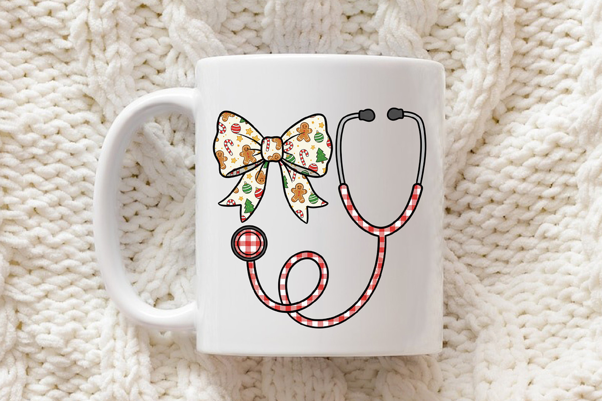 Christmas Nurse Bow Png, an Illustration by Libby Wishes (Photo 5 of 6)
