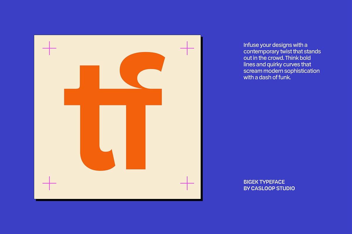 Bigek - Chunky Pop Groovy 9 Fonts, a Sans Serif Font by Casloop Studio (Photo 6 of 9)