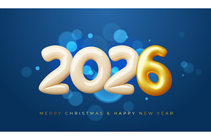 New year greeting card. Cartoon 3d, an Object Illustration by YummyBuum