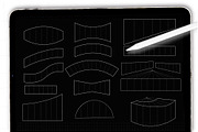 Lettering grid procreate stamps, a Brush Add-On by Let's Art (Thumbnail 5 of 5)