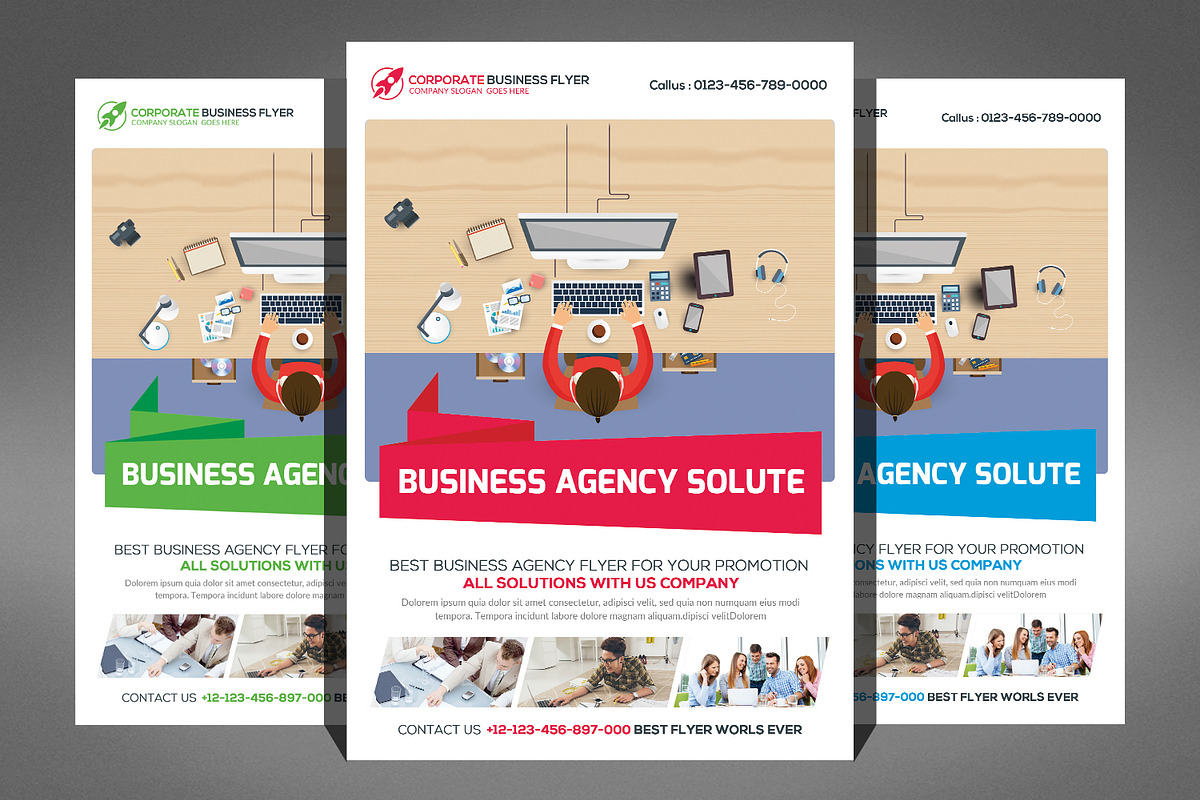 Corporate Business Flyers Bundle, a Flyer Template by Graphic Templates (Photo 6 of 6)