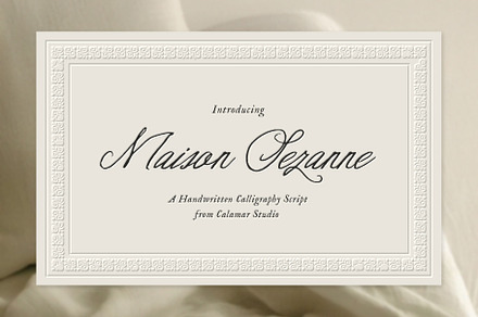 Maison Sezanne | Handwritten Font, a Script Font by Calamar Studio