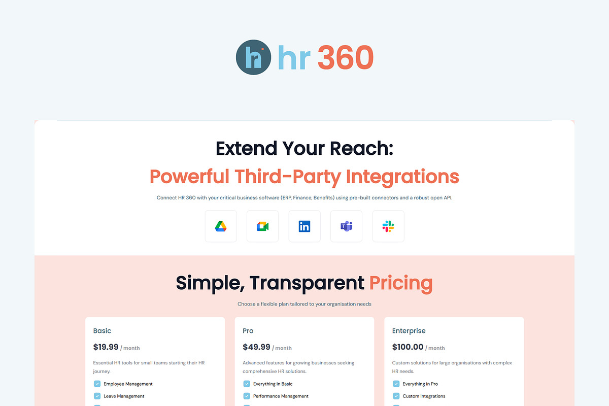 HR SaaS Landing Page Template, a HTML Template by okey-ikechukwu (Photo 5 of 6)
