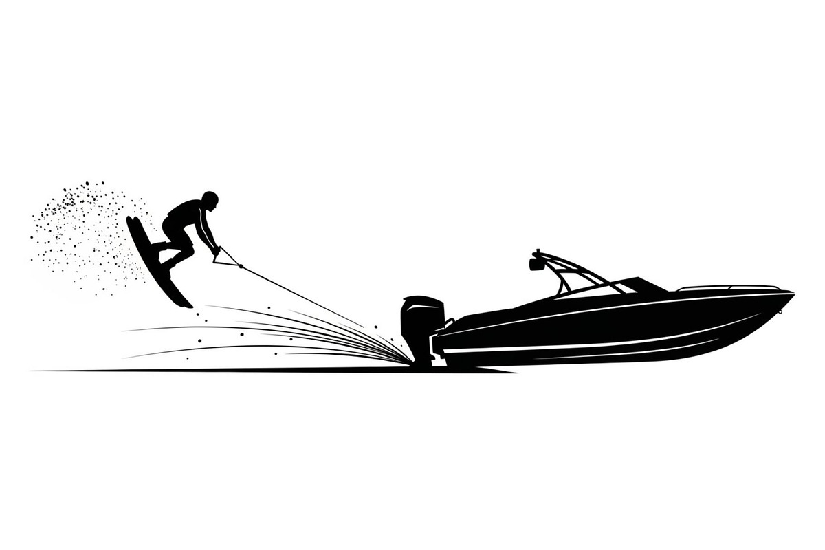 Water Ski Silhouette Vector Bundle, an Illustration by Designs_River (Photo 35 of 51)